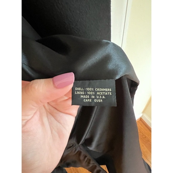 RARE Vintage BW HARRIS 100% Cashmere Over Coat Trench Long Jacket - Picture 3 of 7